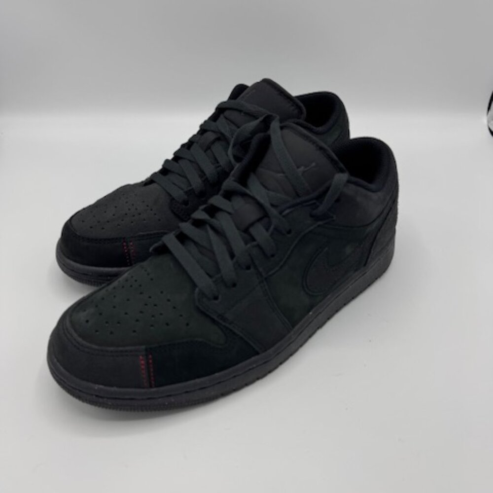 Nike Air Jordan 1 Low SE Crafted Mens 8.5 EUC Dark Smoke Grey Varsity Red no box - Picture 2 of 12